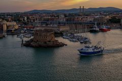 Sunrise in the Port of Civitavecchia, Italy