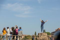 Posing in front of the Collesium