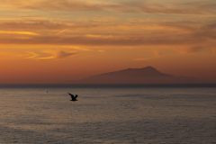 Mt. Vesuvius at Sunset