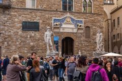 Palazzo Vecchio with replica Statue of David in Front