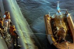 Personnel transfer off of Ascension Is., 1985